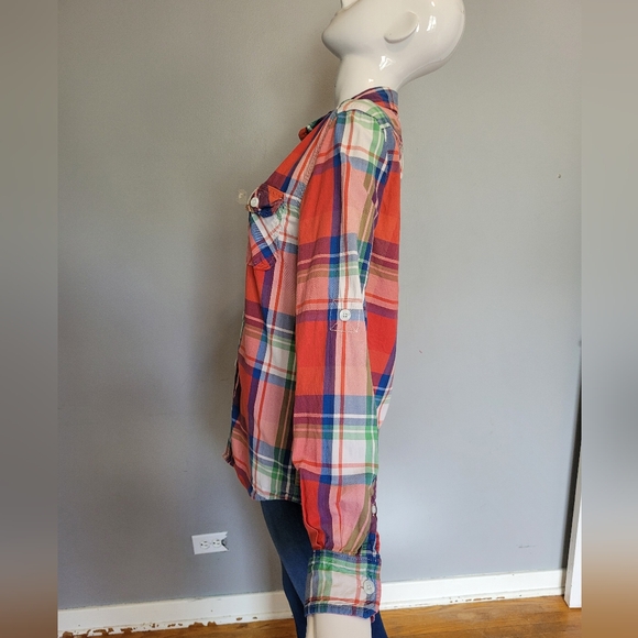 Superdry Colorful Plaid Shirt, VGUC, Size S - Picture 5 of 9
